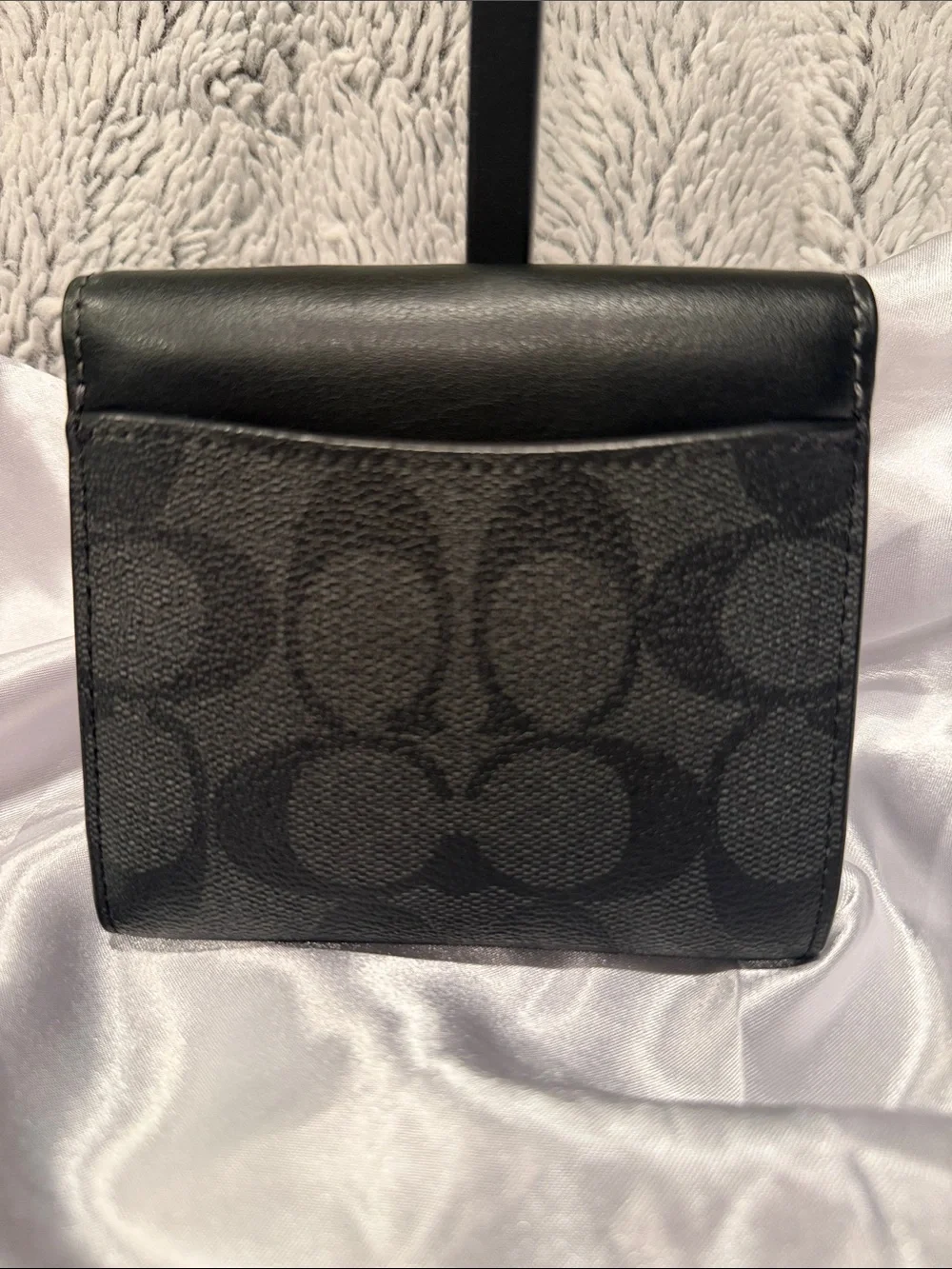 Coach Black Signature Canvas & Leather Wallet